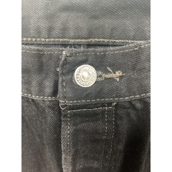 Levi's 501 Regular Fit Straight Leg  Button Fly Denim Jeans Mens 36x32 Black - Picture 2 of 10